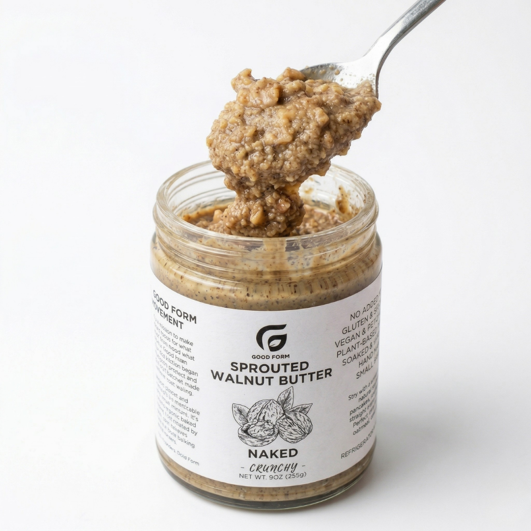 Naked Sprouted Walnut Butter — Creamy or Crunchy | One Ingredient