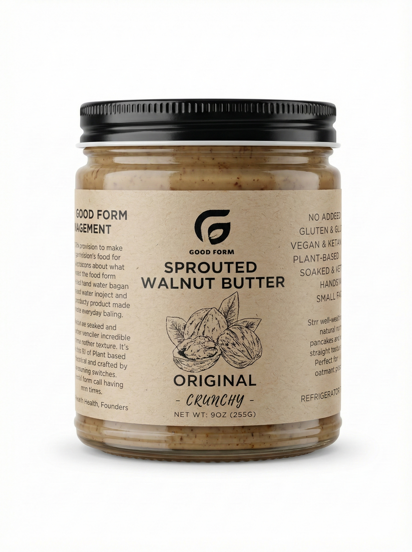 Original Sprouted Walnut Butter — Creamy or Crunchy – Good Form Foods