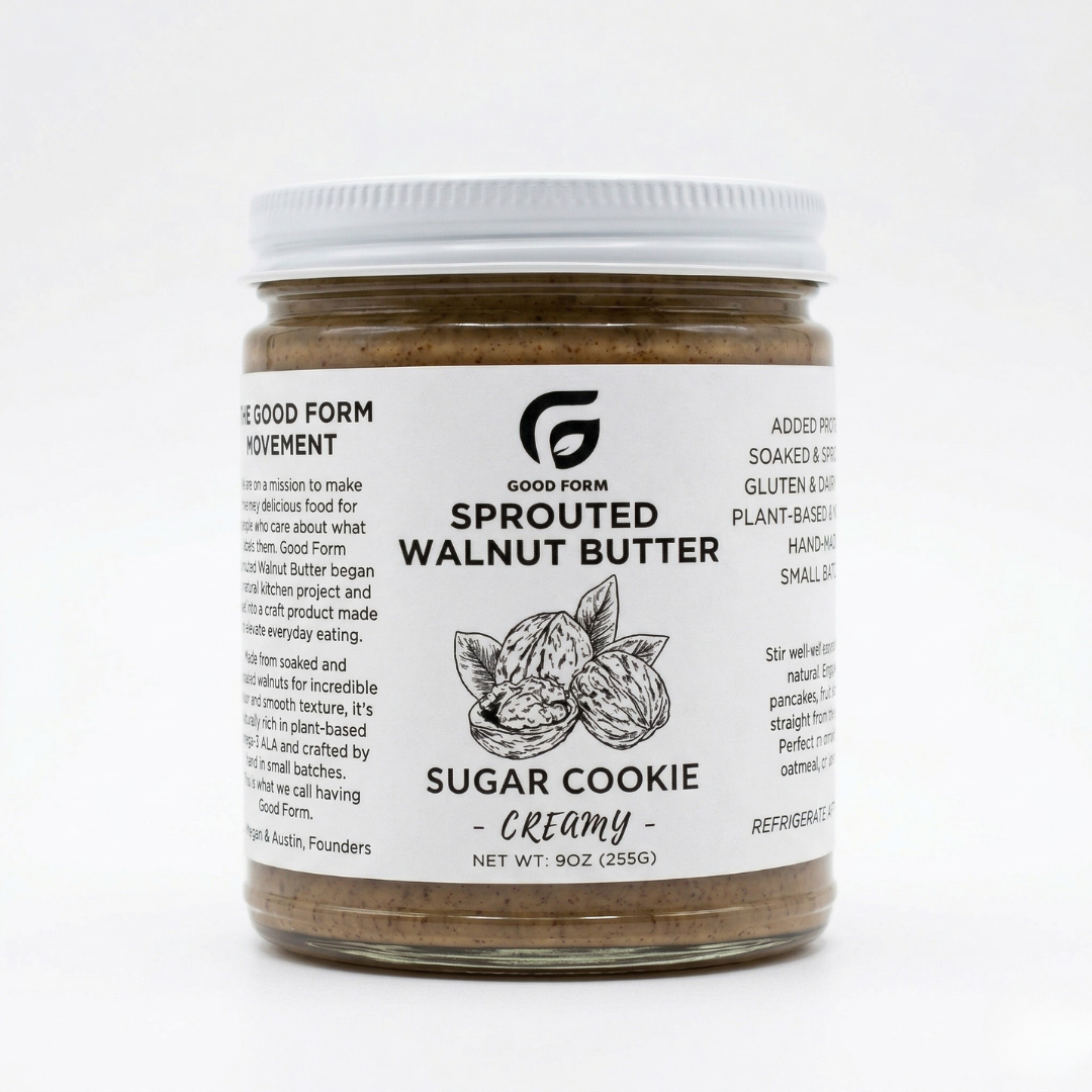 Sugar Cookie Sprouted Walnut  Butter— Creamy or Crunchy | Added Protein
