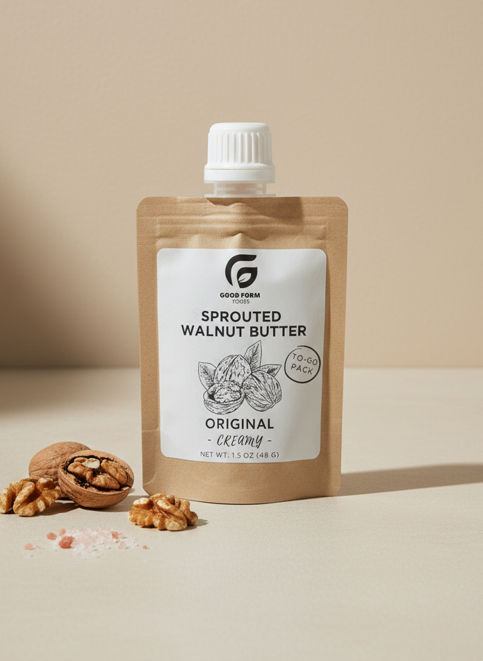 To-Go Sprouted Walnut Butter: Original - Creamy-